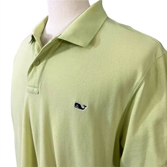 Vineyard Vines by Shep & Ian Golf Polo Shirt Pale Green Whale Logo Size XL - Picture 3 of 7